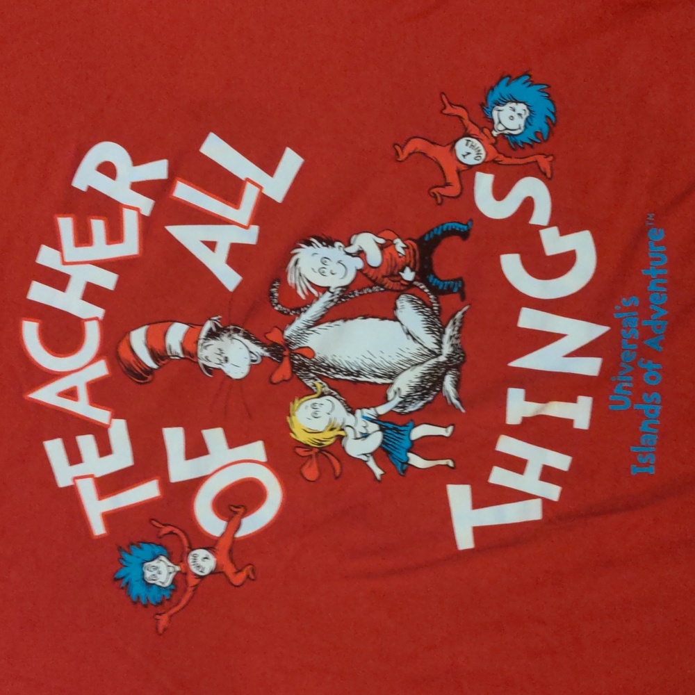 Universal Studios Teacher of All Things Dr. Seuss Tshirt in Large